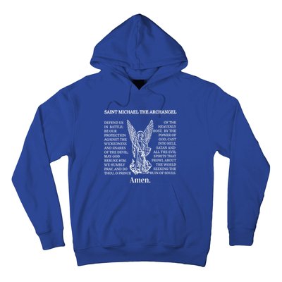 Saint St Michael Prayer Cute Gift Catholic Archangel Christian Hoodie