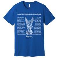 Saint St Michael Prayer Cute Gift Catholic Archangel Christian Premium T-Shirt