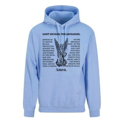 Saint St Michael Prayer Cute Gift Catholic Archangel Christian Unisex Surf Hoodie