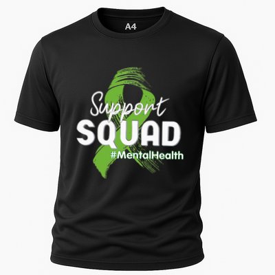 Support Squad Mental Health Awareness Lime Green Ribbon Performance Shirt