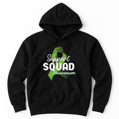 Support Squad Mental Health Awareness Lime Green Ribbon Hoodie