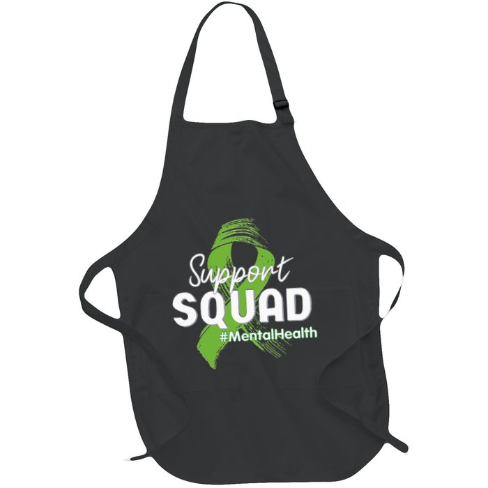 Support Squad Mental Health Awareness Lime Green Ribbon Apron
