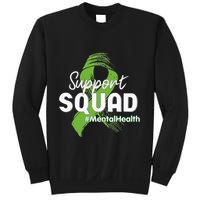 Support Squad Mental Health Awareness Lime Green Ribbon Sweatshirt