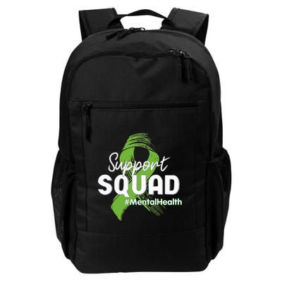 Support Squad Mental Health Awareness Lime Green Ribbon Backpack