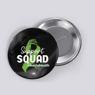 Support Squad Mental Health Awareness Lime Green Ribbon Button