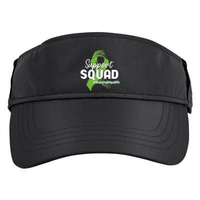 Support Squad Mental Health Awareness Lime Green Ribbon Adult Drive Performance Visor
