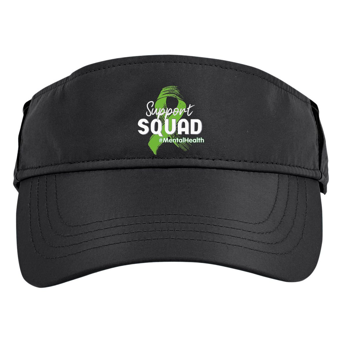 Support Squad Mental Health Awareness Lime Green Ribbon Adult Drive Performance Visor