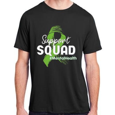 Support Squad Mental Health Awareness Lime Green Ribbon Adult ChromaSoft Performance T-Shirt