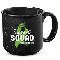 Support Squad Mental Health Awareness Lime Green Ribbon 15oz Campfire Ceramic Mug