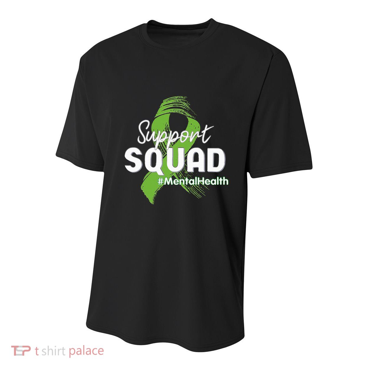 Support Squad Mental Health Awareness Lime Green Ribbon Youth Performance Sprint T-Shirt