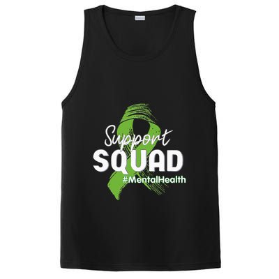 Support Squad Mental Health Awareness Lime Green Ribbon PosiCharge Competitor Tank