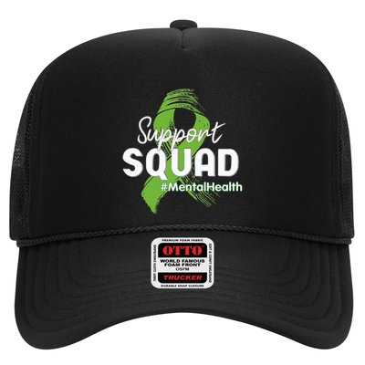 Support Squad Mental Health Awareness Lime Green Ribbon Trucker Hat