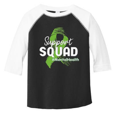 Support Squad Mental Health Awareness Lime Green Ribbon Toddler Fine Jersey T-Shirt