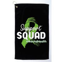 Support Squad Mental Health Awareness Lime Green Ribbon Golf Towel
