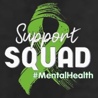 Support Squad Mental Health Awareness Lime Green Ribbon Golf Towel