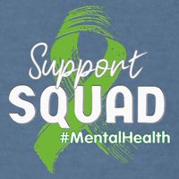 Support Squad Mental Health Awareness Lime Green Ribbon Garment-Dyed Sweatshirt