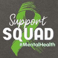 Support Squad Mental Health Awareness Lime Green Ribbon Cotton Canvas Backpack