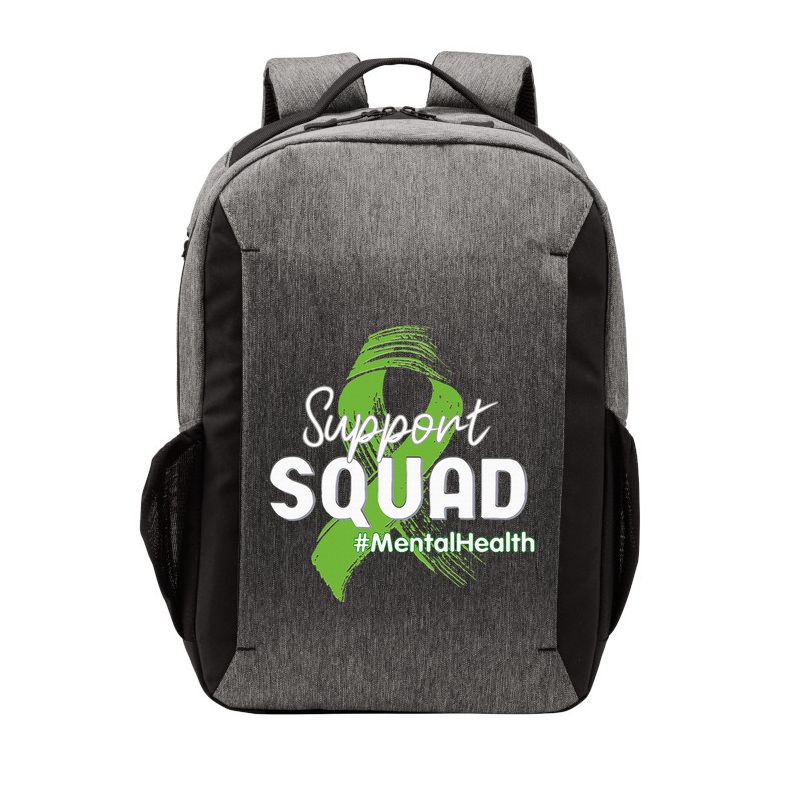 Support Squad Mental Health Awareness Lime Green Ribbon Vector Backpack