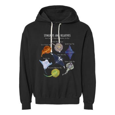 Stingray Species Manta Ray River Stingray And More Garment-Dyed Fleece Hoodie