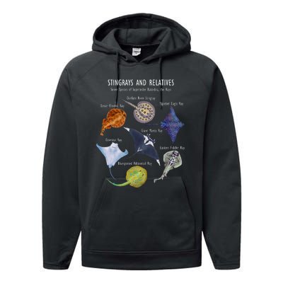 Stingray Species Manta Ray River Stingray And More Performance Fleece Hoodie