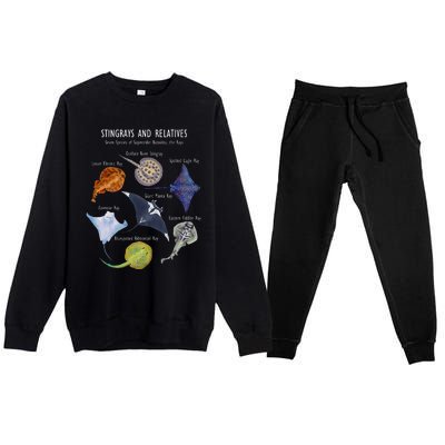 Stingray Species Manta Ray River Stingray And More Premium Crewneck Sweatsuit Set