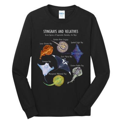 Stingray Species Manta Ray River Stingray And More Tall Long Sleeve T-Shirt