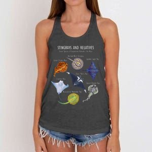 Stingray Species Manta Ray River Stingray And More Women's Knotted Racerback Tank