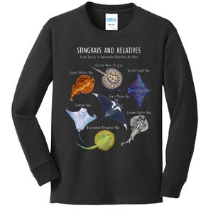 Stingray Species Manta Ray River Stingray And More Kids Long Sleeve Shirt