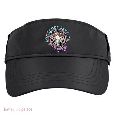 Somebody Save Me Country Music Retro Cow Tees Adult Drive Performance Visor