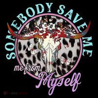 Somebody Save Me Country Music Retro Cow Tees Baby Bodysuit