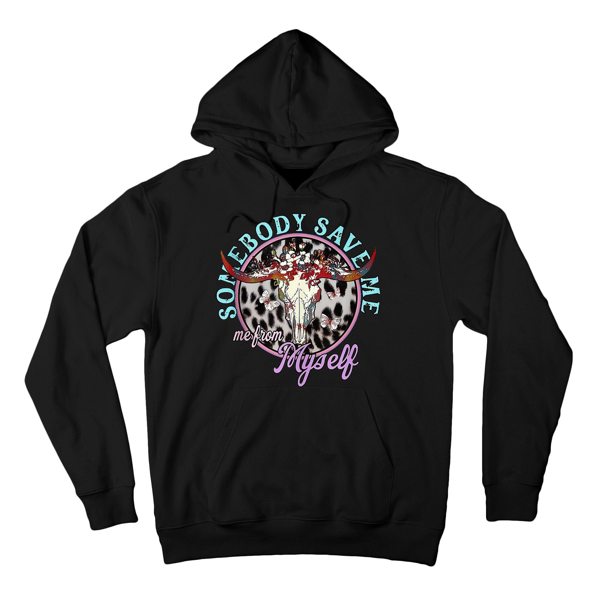 Somebody Save Me Country Music Retro Cow Tees Tall Hoodie