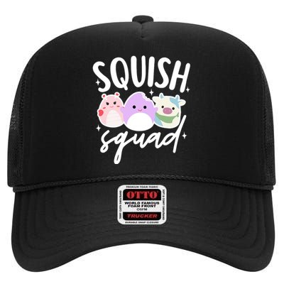 Squish Squad Mallow Great Gifts Cute High Crown Mesh Back Trucker Hat