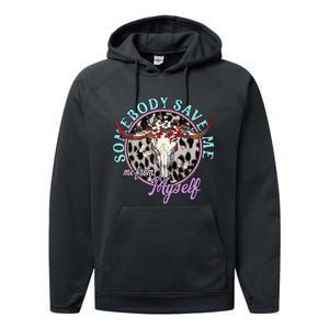 Somebody Save Me Me From Jellyrolls Performance Fleece Hoodie