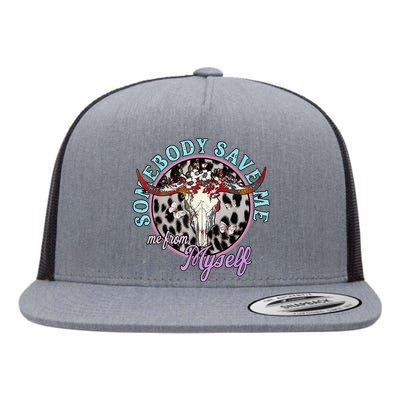 Somebody Save Me Me From Jellyrolls Flat Bill Trucker Hat