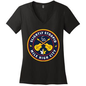 Slightly Stoopid Mile High City Women's V-Neck T-Shirt