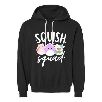 Squish Squad Mallow Great Gifts Cute Garment-Dyed Fleece Hoodie