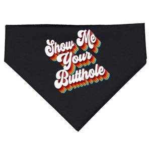 Sarcastic Show Me Your Butthole USA-Made Doggie Bandana