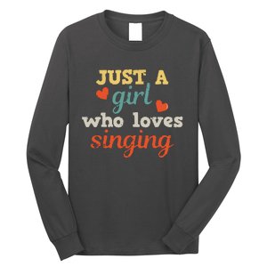 Singing Singer Music Musical Girl Retro Gift Long Sleeve Shirt