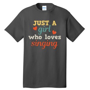 Singing Singer Music Musical Girl Retro Gift Tall T-Shirt