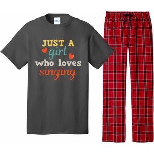 Singing Singer Music Musical Girl Retro Gift Pajama Set