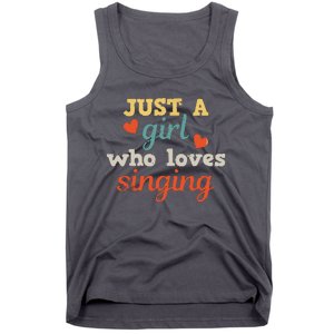 Singing Singer Music Musical Girl Retro Gift Tank Top