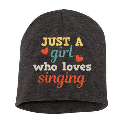 Singing Singer Music Musical Girl Retro Gift Short Acrylic Beanie