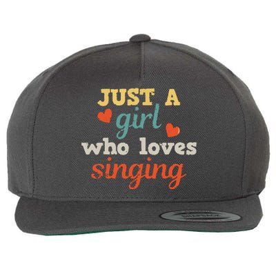 Singing Singer Music Musical Girl Retro Gift Wool Snapback Cap