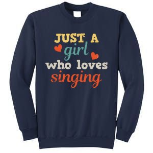 Singing Singer Music Musical Girl Retro Gift Sweatshirt