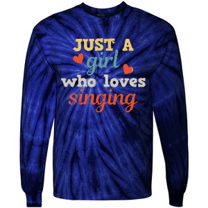 Singing Singer Music Musical Girl Retro Gift Tie-Dye Long Sleeve Shirt