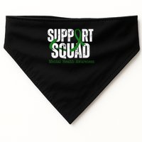 Support Squad Mental Health Awareness Green Ribbon USA-Made Doggie Bandana