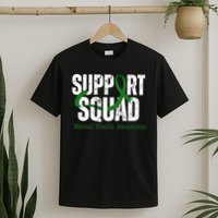 Support Squad Mental Health Awareness Green Ribbon T-Shirt