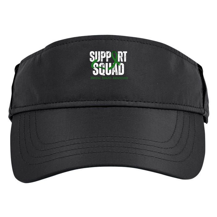 Support Squad Mental Health Awareness Green Ribbon Adult Drive Performance Visor