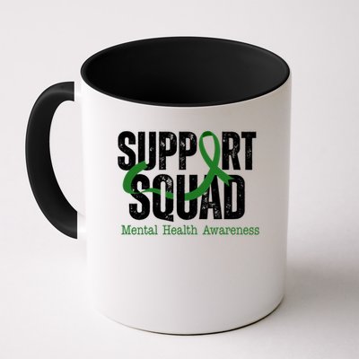 Support Squad Mental Health Awareness Green Ribbon Mug