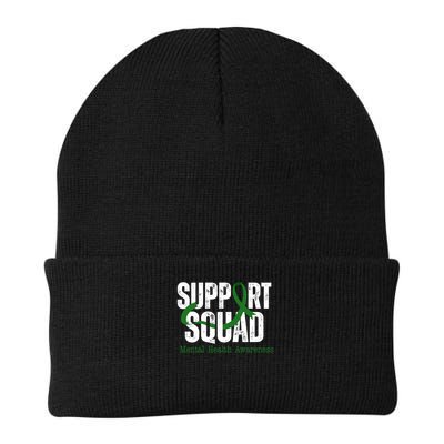 Support Squad Mental Health Awareness Green Ribbon Beanie